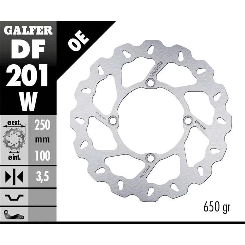 Galfer DF201W Brake Disco Wave Fixed