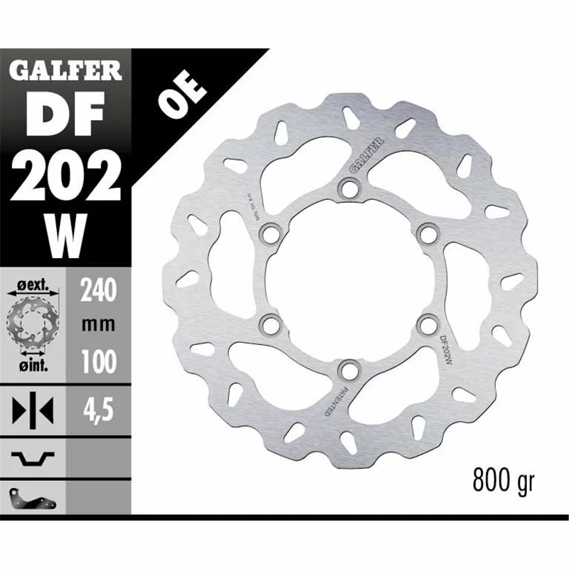 Galfer DF202W Disque De Frein Wave Fixe