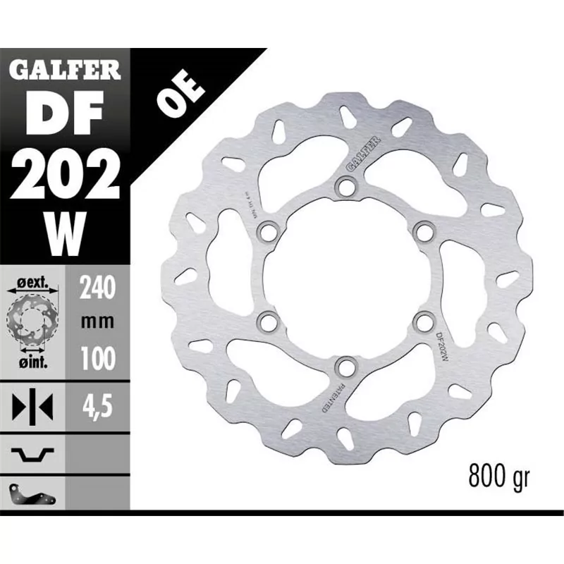 Galfer DF202W Disque De Frein Wave Fixe Galfer DF202W Disque De Frein Wave Fixe