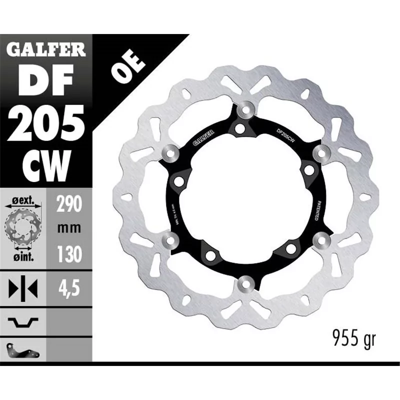 Galfer DF205CW Disco Freno Wave Flottante Galfer DF205CW Disco Freno Wave Flottante