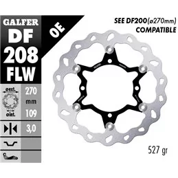 Galfer DF208FLW Disco de Freno Wave Flotante