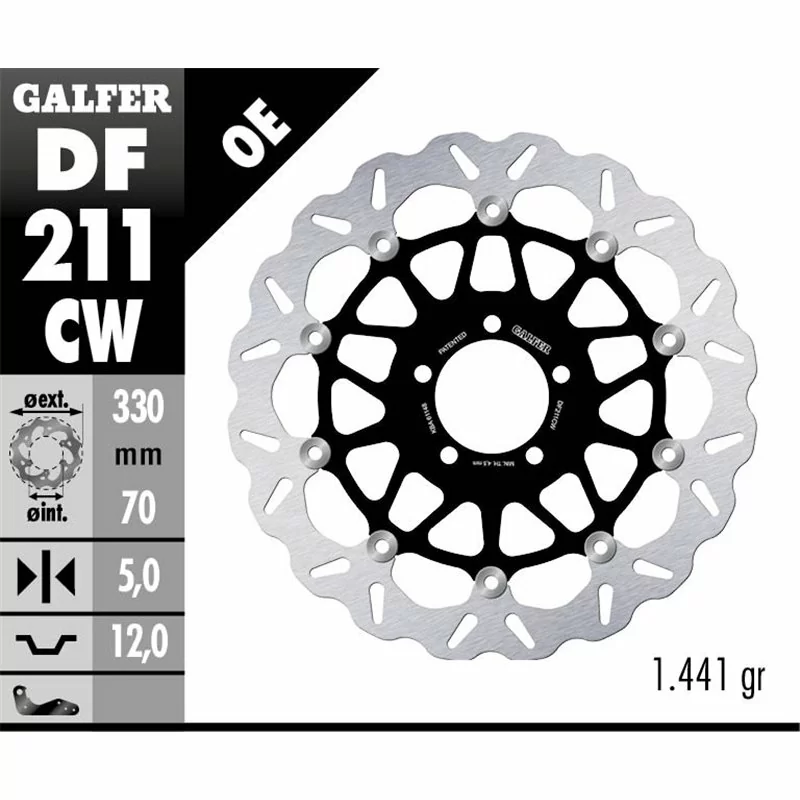 Galfer DF211CW Disco Freno Wave Flottante