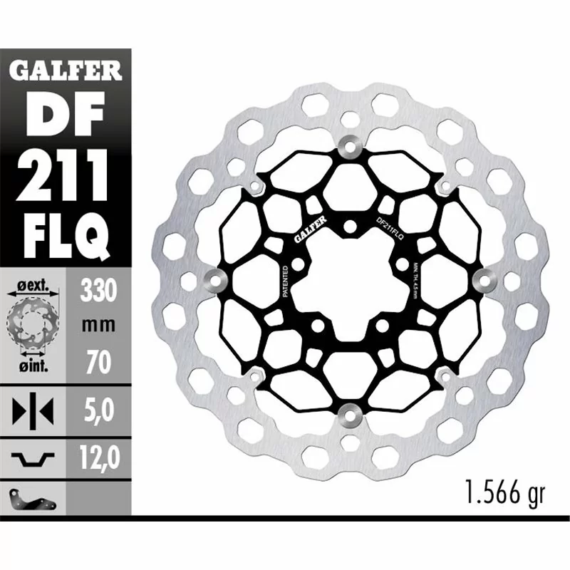 Galfer DF211FLQ Disque de Frein Wave Flottant
