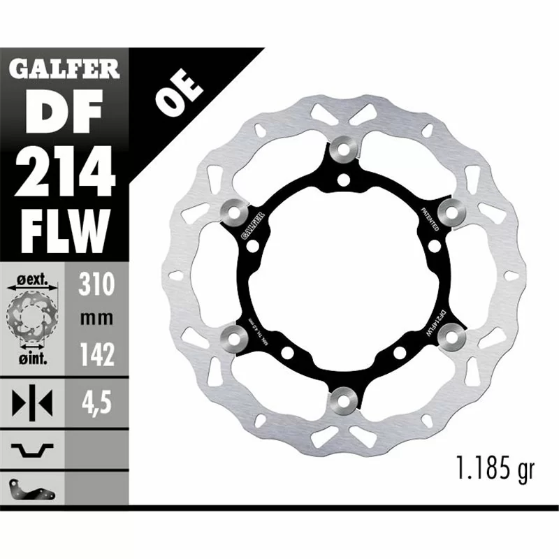 Galfer DF214FLW Brake Disc Wave Floating