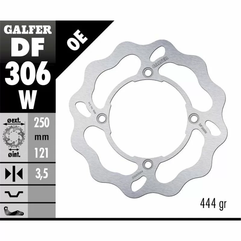 Galfer DF306W Brake Disco Wave Fixed