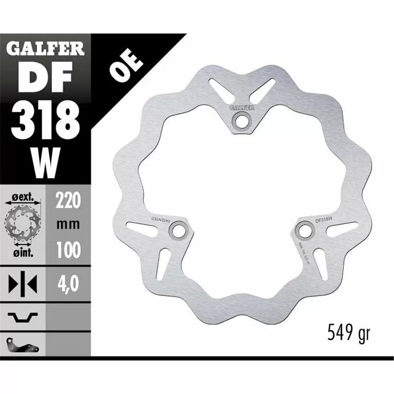 Galfer DF318W Brake Disco Wave Fixed