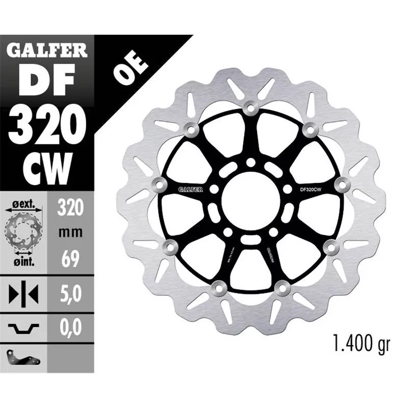 Galfer DF320CW Disco Freno Wave Flottante Galfer DF320CW Disco Freno Wave Flottante