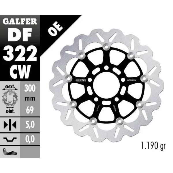 Galfer DF322CW Bremsscheibe Wave Schwimmend