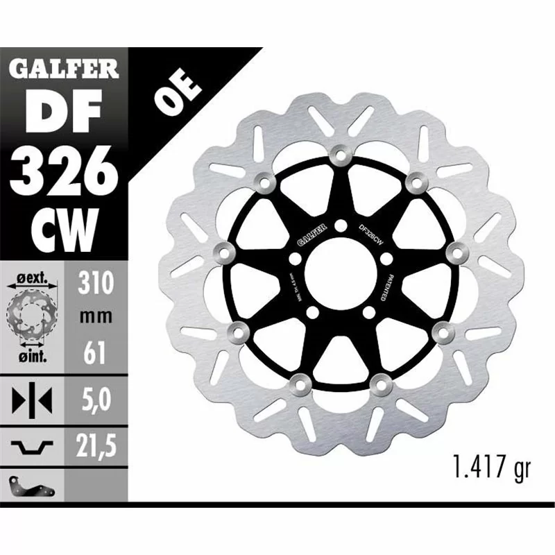 Galfer DF326CW Brake Disc Wave Floating