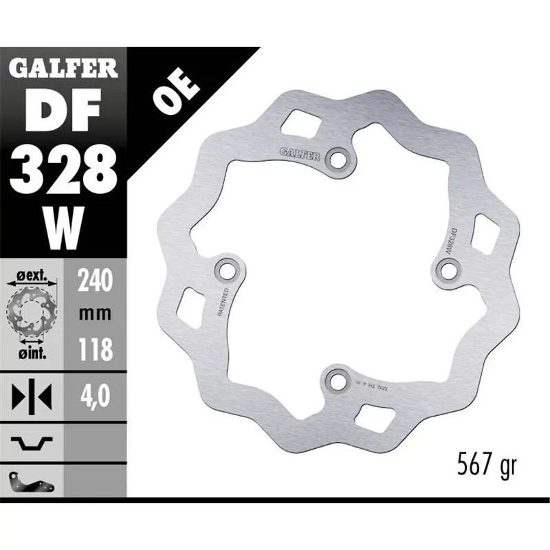 Galfer DF328W Bremsscheibe Wave Fixiert Galfer DF328W Bremsscheibe Wave Fixiert