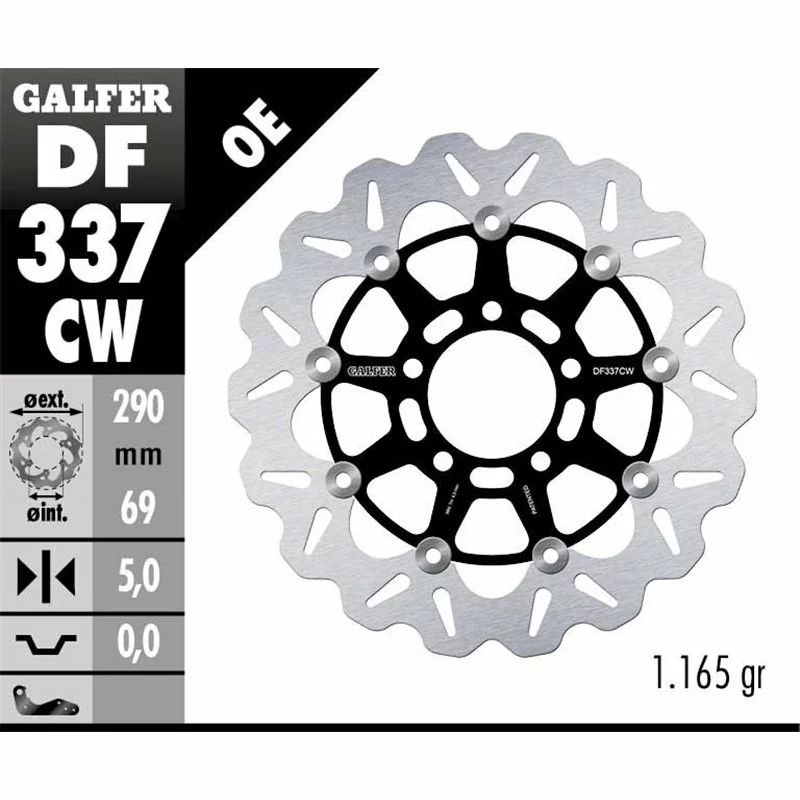 Galfer DF337CW Brake Disc Wave Floating