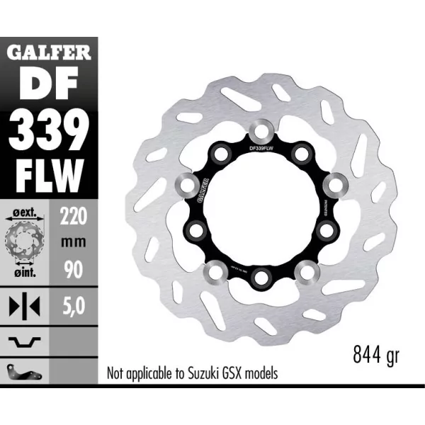 Galfer DF339FLW Bremsscheibe Wave Schwimmend