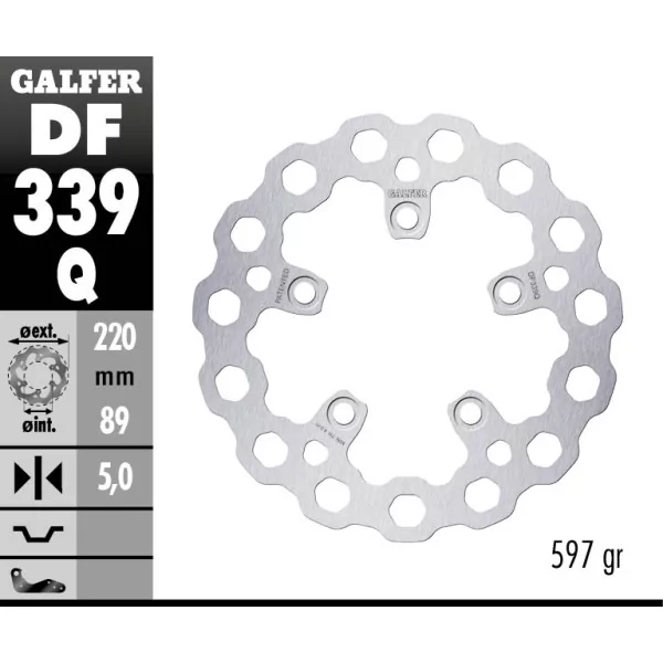 Galfer DF339Q Brake Disc Wave Fixed