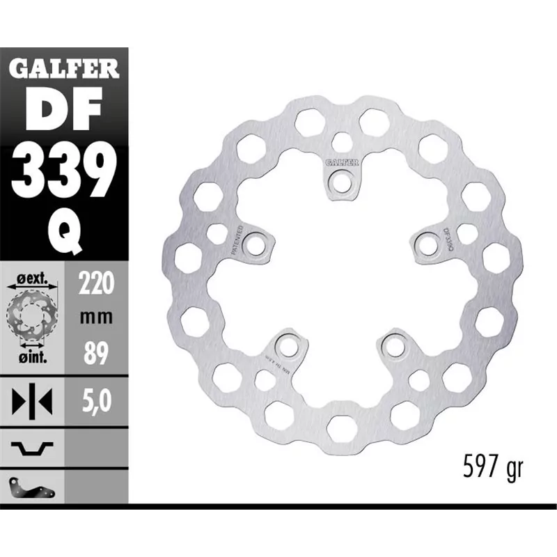 Galfer DF339Q Brake Disco Wave Fixed