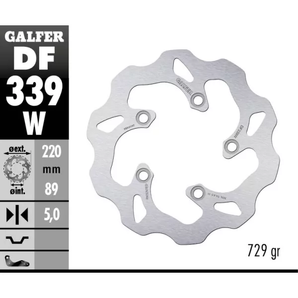 Galfer DF339W Bremsscheibe Wave Fixiert