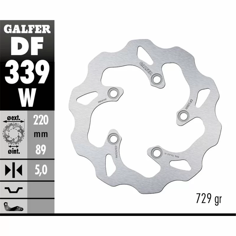 Galfer DF339W Brake Disco Wave Fixed