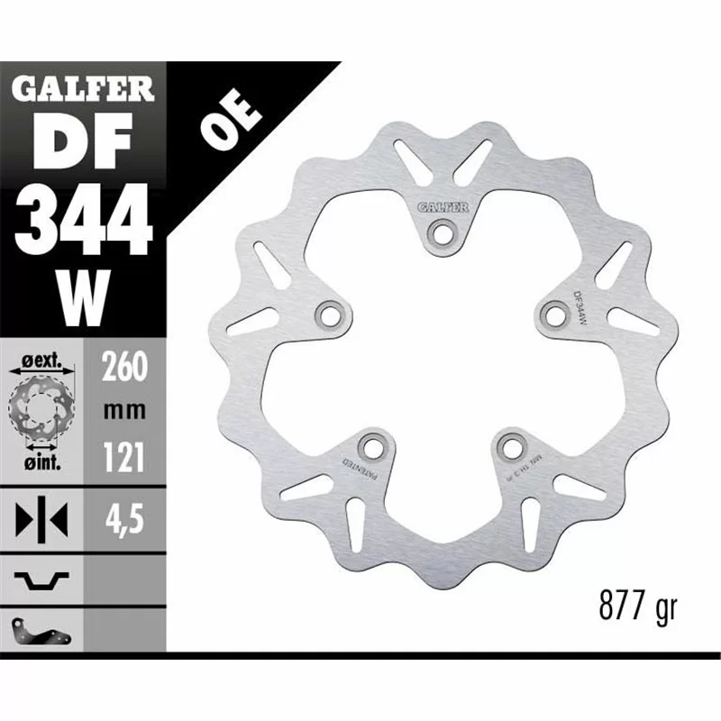 Galfer DF344W Brake Disco Wave Fixed