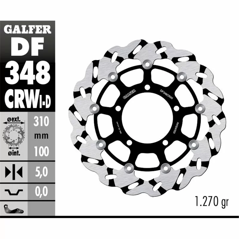Galfer DF348CRWI Brake Disc Wave Floating