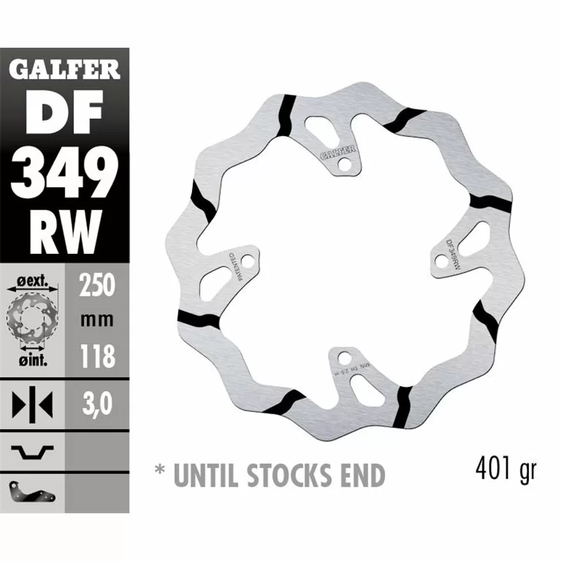 Galfer DF349RW Brake Disco Wave Fixed