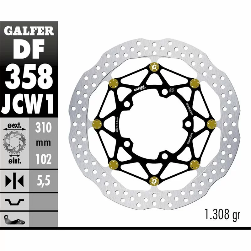 Galfer DF358JCW1G03 Disco De Freno Wave Floatech