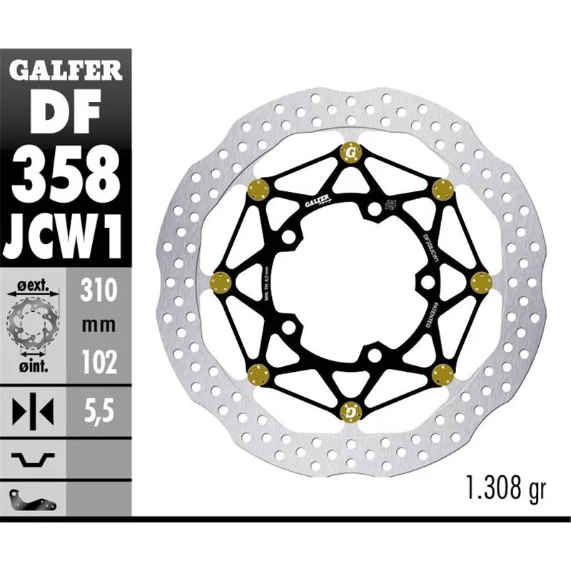 Galfer DF358JCW1G03 Disco De Freno Wave Floatech Galfer DF358JCW1G03 Disco De Freno Wave Floatech