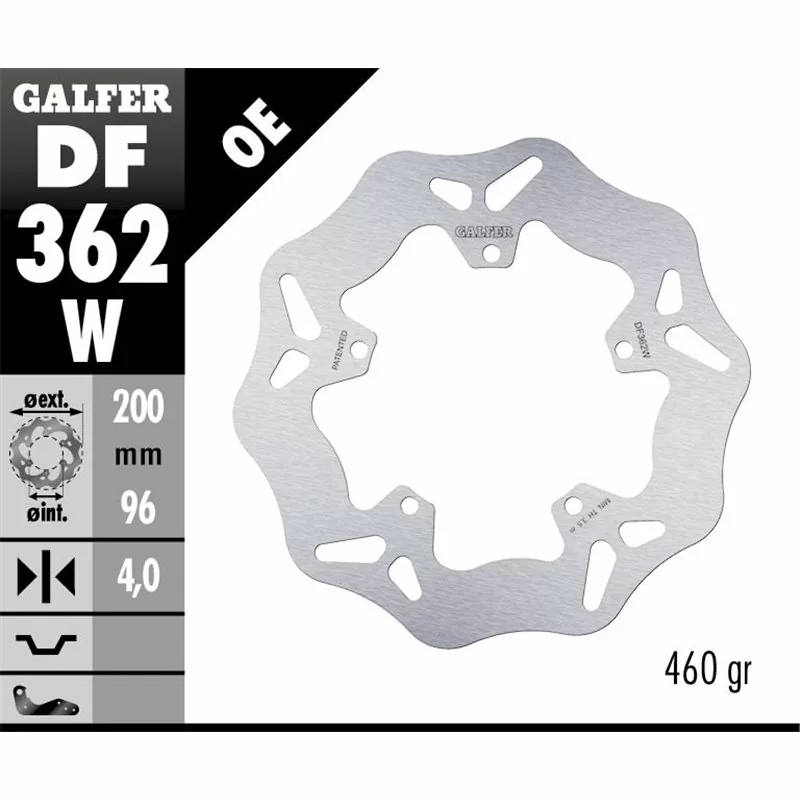 Galfer DF362W Brake Disco Wave Fixed