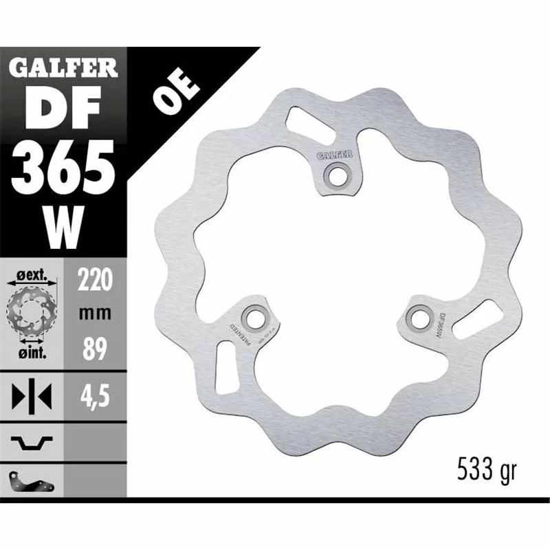 Galfer DF365W Brake Disco Wave Fixed