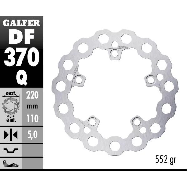 Galfer DF370Q Brake Disc Wave Fixed