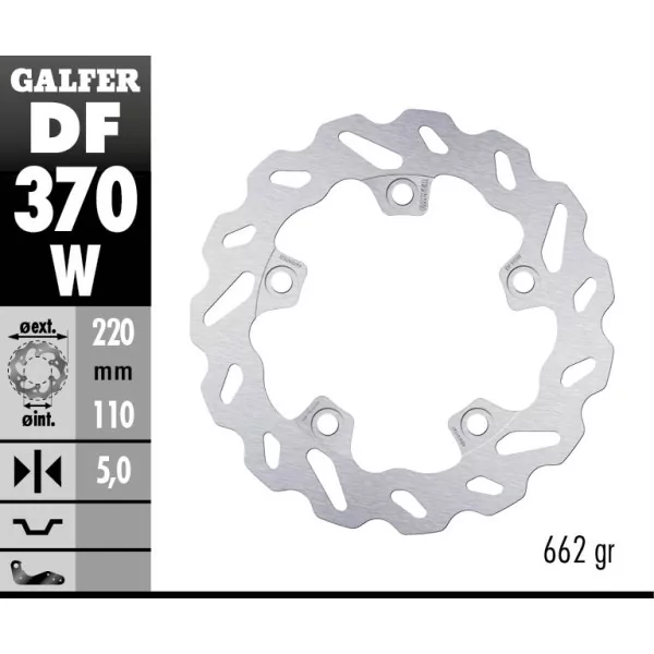 Galfer DF370W Bremsscheibe Wave Fixiert