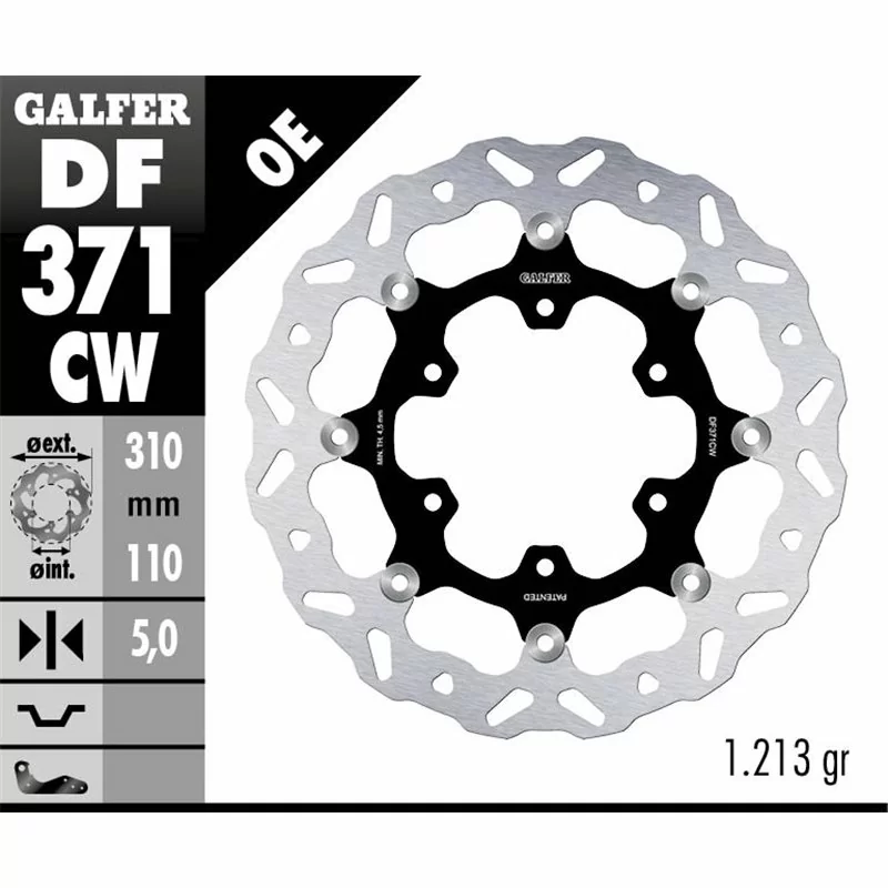 Galfer DF371CW Brake Disc Wave Floating
