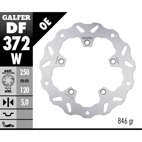 Galfer DF372W Bremsscheibe Wave Fixiert