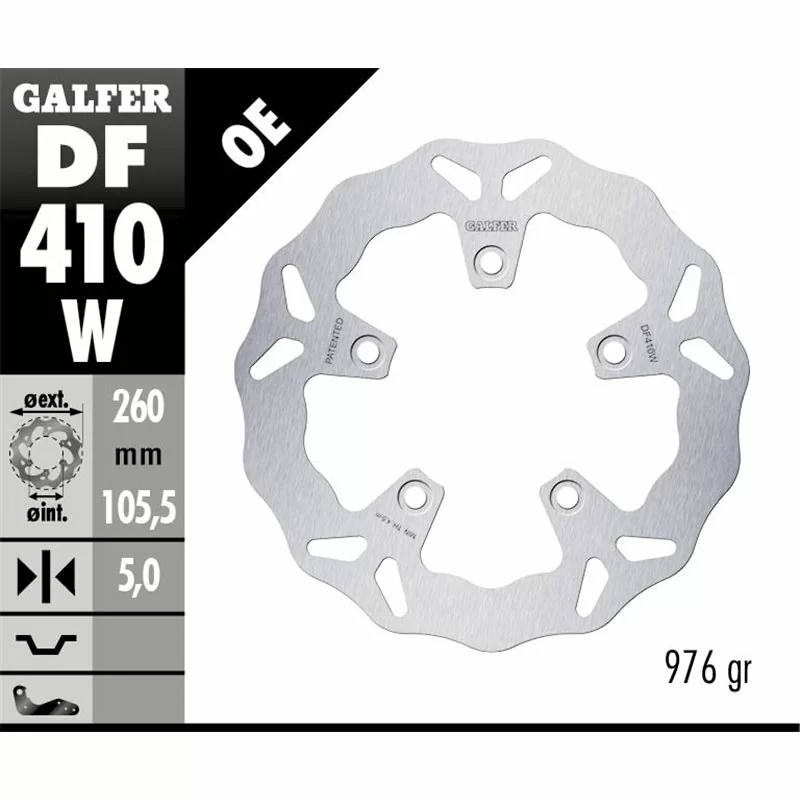 Galfer DF410W Brake Disco Wave Fixed