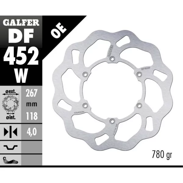 Galfer DF452W Bremsscheibe Wave Fixiert