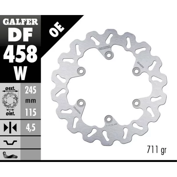 Galfer DF458W Brake Disc Wave Fixed