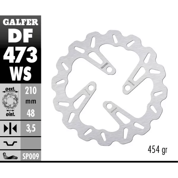 Galfer DF473WS Bremsscheibe Wave Fixiert