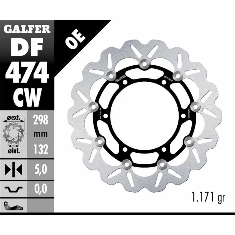 Galfer DF474CW Brake Disc Wave Floating