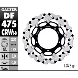Galfer DF475CRWD Brake Disc Wave Floating