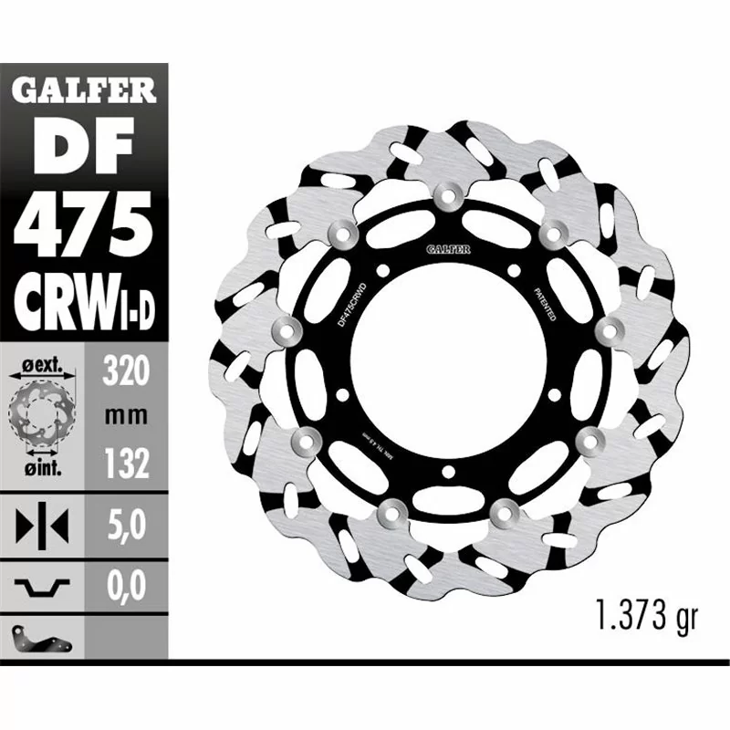 Galfer DF475CRWD Disco de Freno Wave Flotante