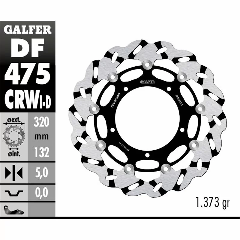 Galfer DF475CRWI Brake Disc Wave Floating