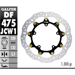 Galfer DF475JCW1G03 Disque De Frein Wave Floatech