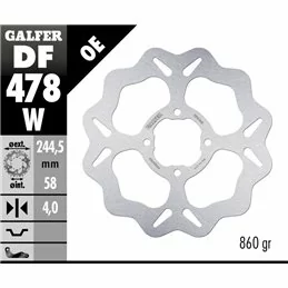 Galfer DF478W Brake Disco Wave Fixed