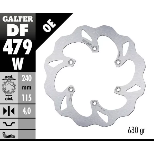 Galfer DF479W Bremsscheibe Wave Fixiert