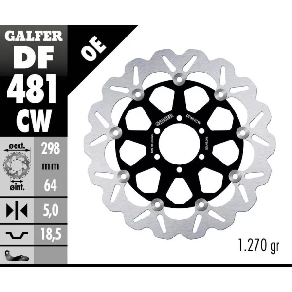 Galfer DF481CW Bremsscheibe Wave Schwimmend