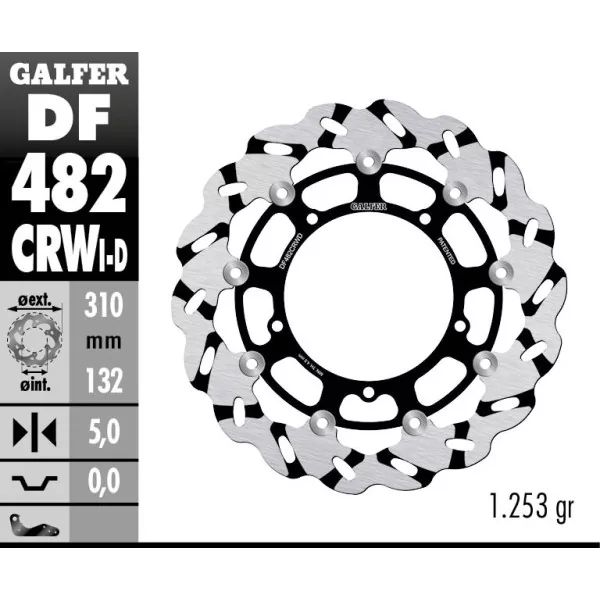 Galfer DF482CRWD Bremsscheibe Wave Schwimmend