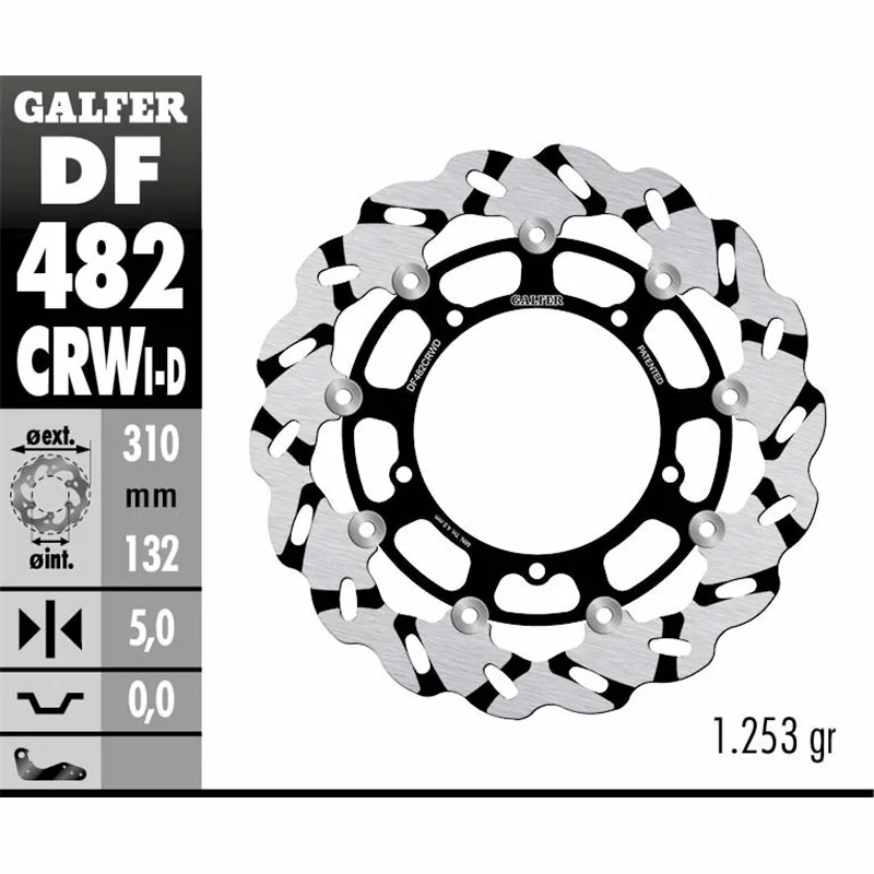 Galfer DF482CRWD Brake Disc Wave Floating