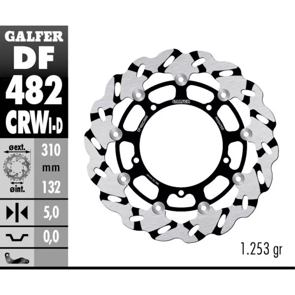Galfer DF482CRWI Bremsscheibe Wave Schwimmend