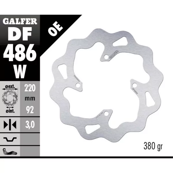 Galfer DF486W Bremsscheibe Wave Fixiert