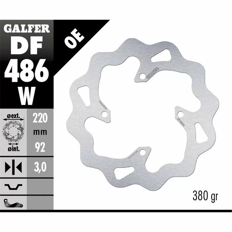 Galfer DF486W Brake Disco Wave Fixed