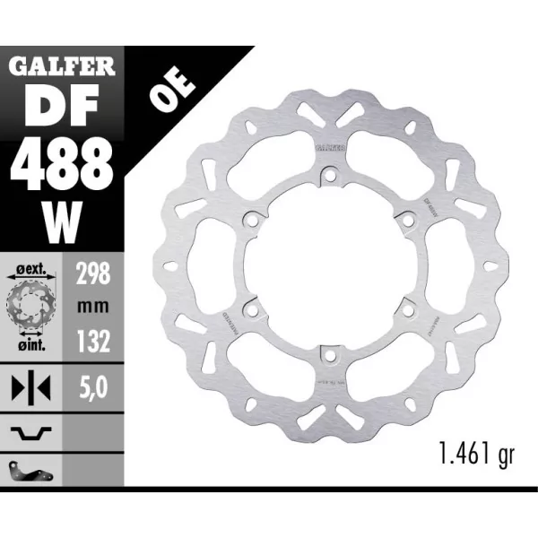 Galfer DF488W Bremsscheibe Wave Fixiert
