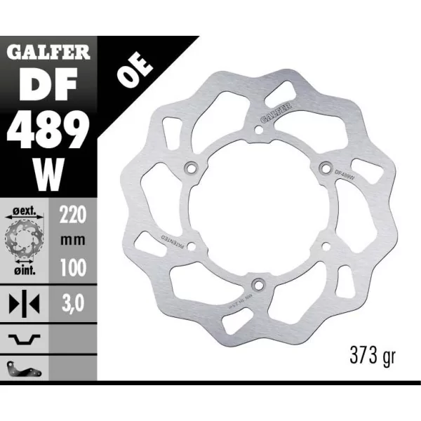 Galfer DF489W Brake Disc Wave Fixed